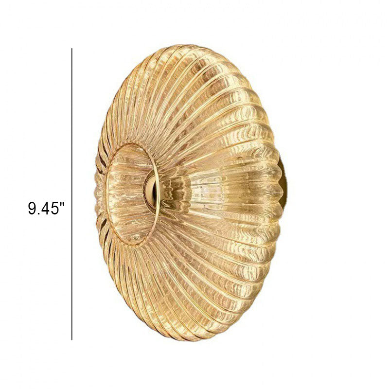 Nordic Vintage Glass Wall Sconce | Round Disc Light