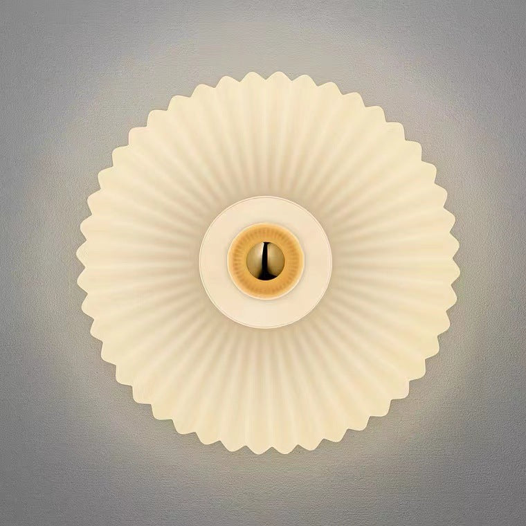 Nordic Vintage Glass Wall Sconce | Round Disc Light