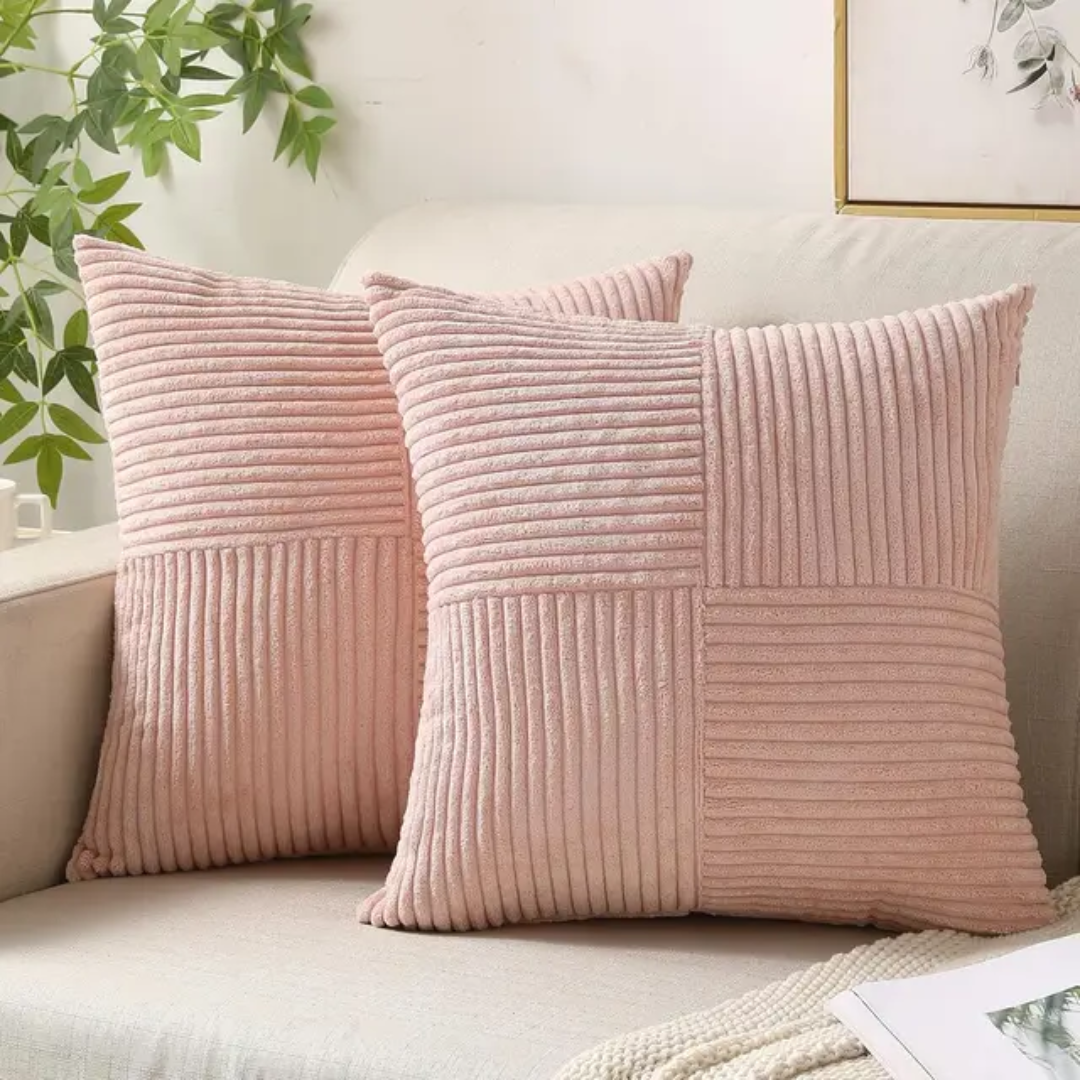Corduroy Cushion Covers | Striped Throw Pillow Covers
