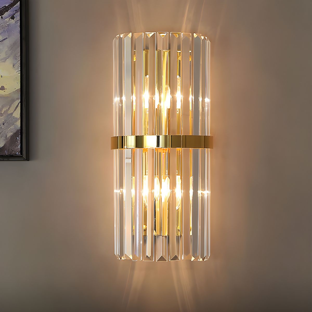 Crystal Wall Light | Stainless Steel Sconce