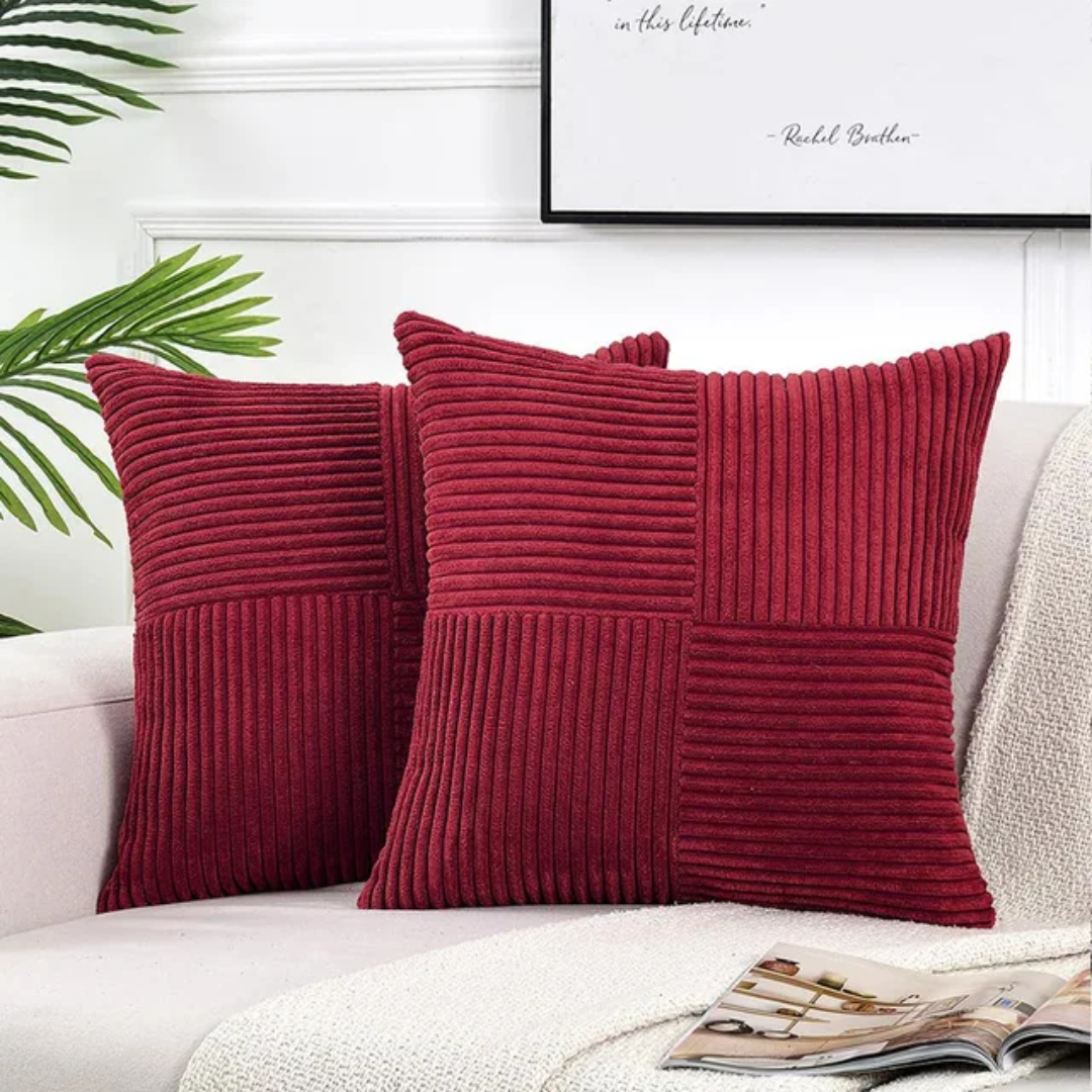 Corduroy Cushion Covers | Striped Throw Pillow Covers