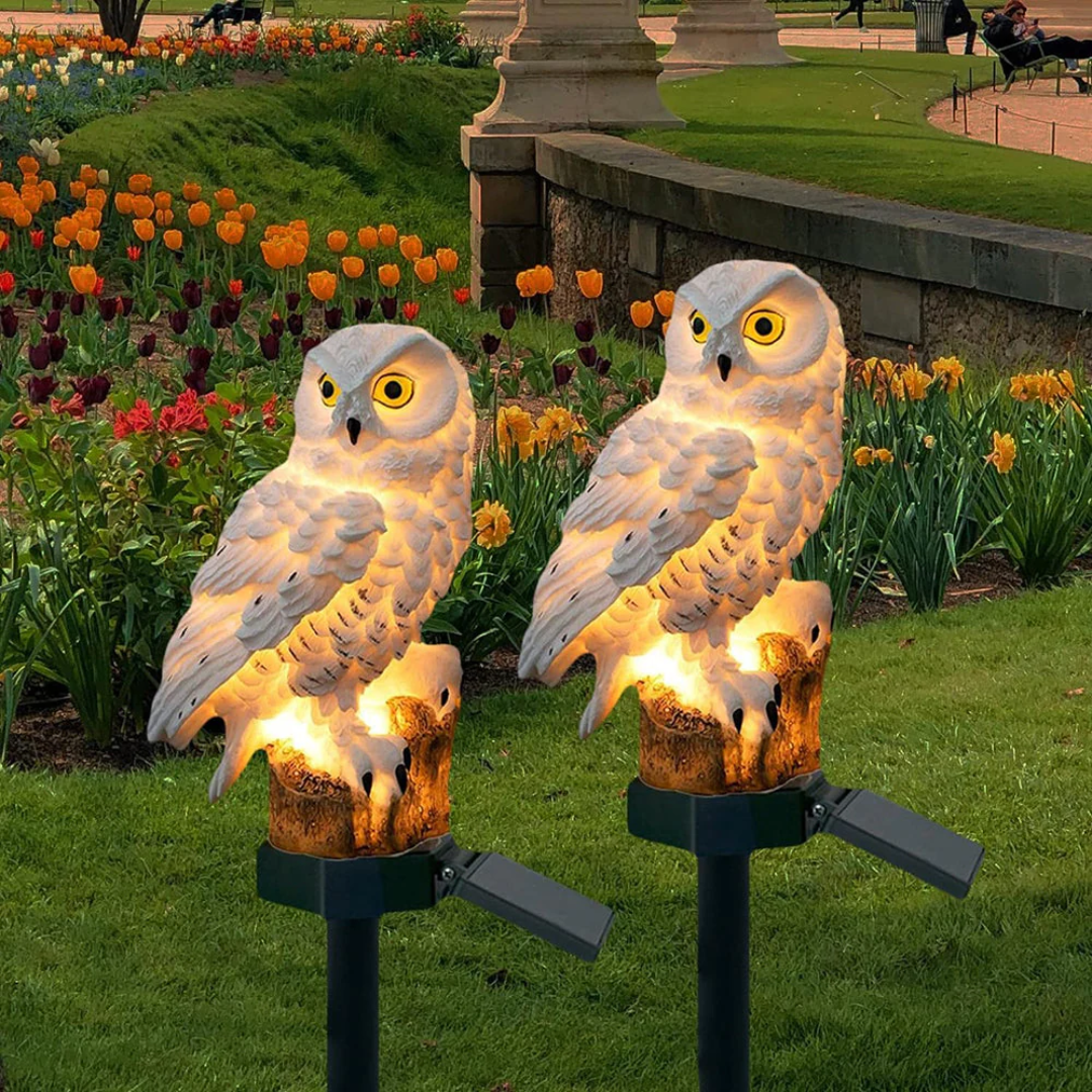 Solar Owl Garden Light