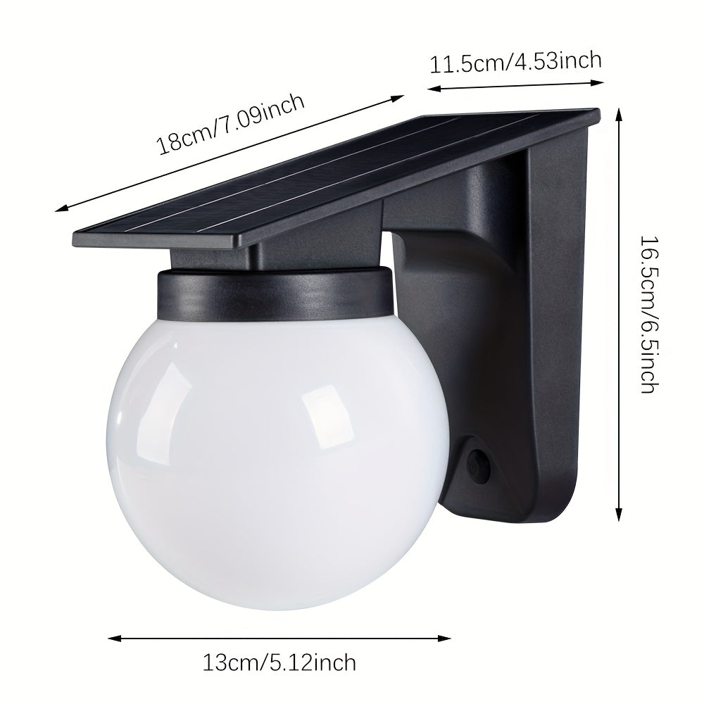 Solar Globe LED Wall Light
