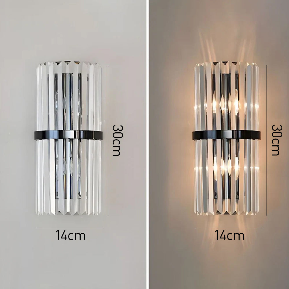 Crystal Wall Light | Stainless Steel Sconce