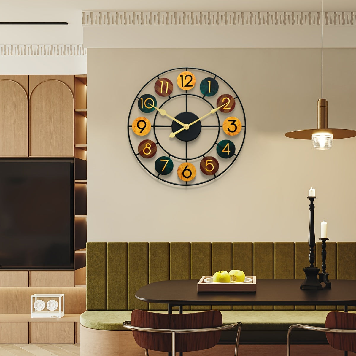 Colourful Metal Wall Clock