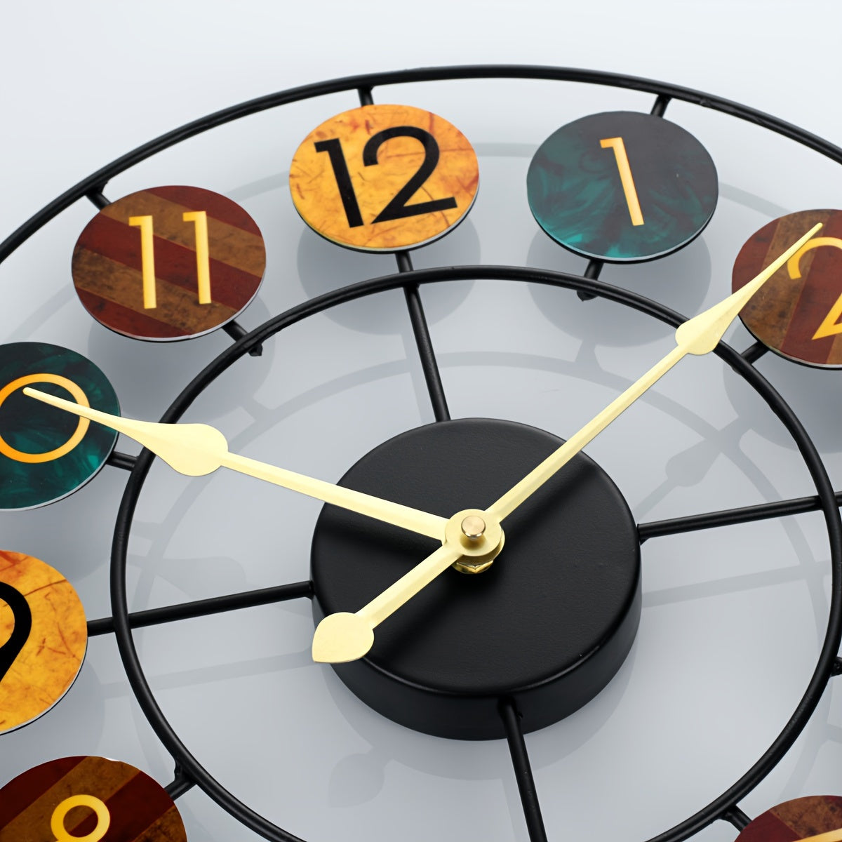 Colourful Metal Wall Clock