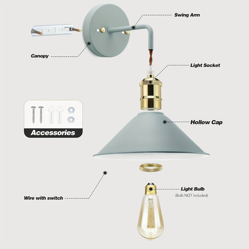 Industrial Metal Wall Sconce