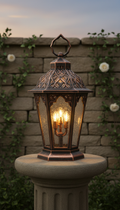 Polished Metal Outdoor Lantern