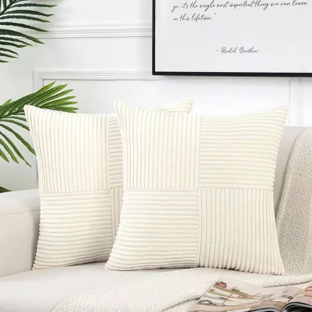 Corduroy Cushion Covers | Striped Throw Pillow Covers