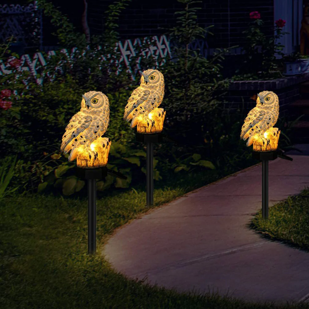 Solar Owl Garden Light