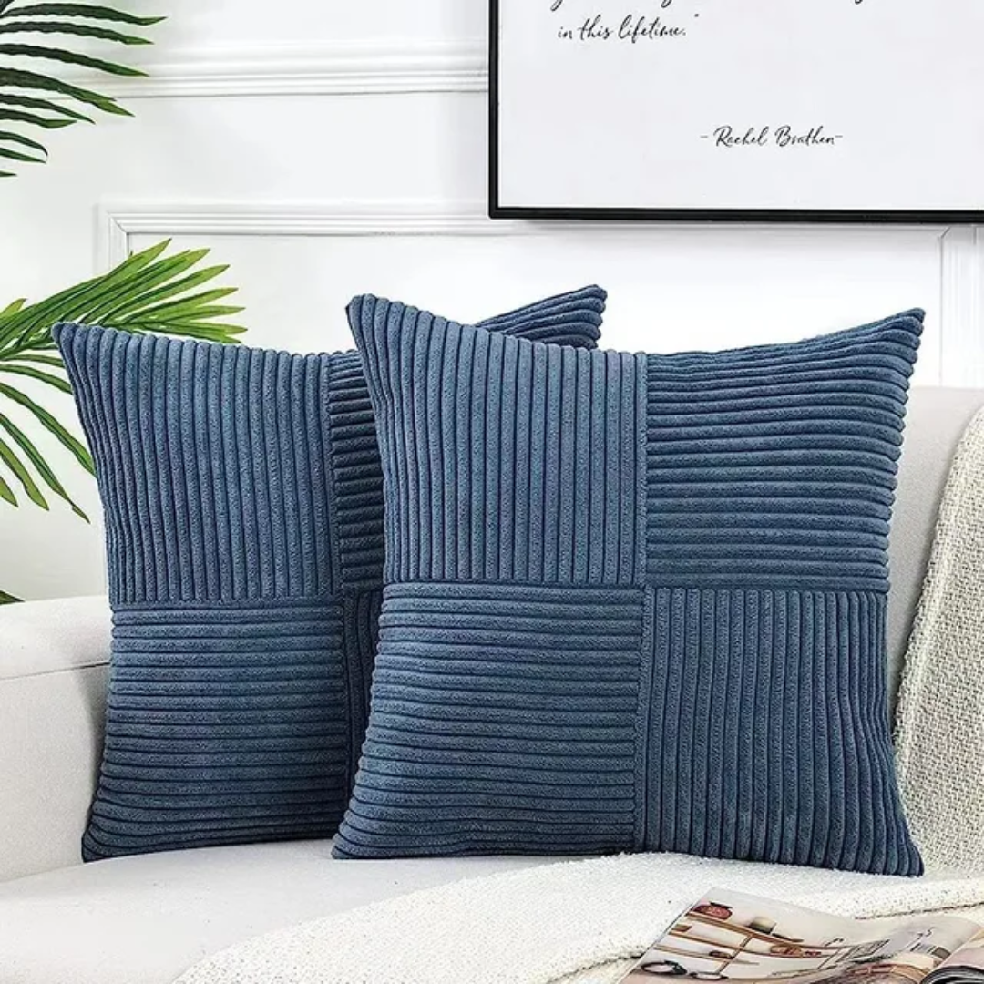 Corduroy Cushion Covers | Striped Throw Pillow Covers