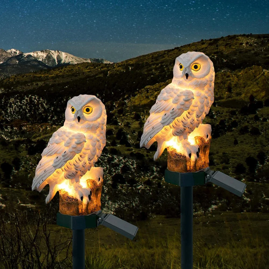 Solar Owl Garden Light
