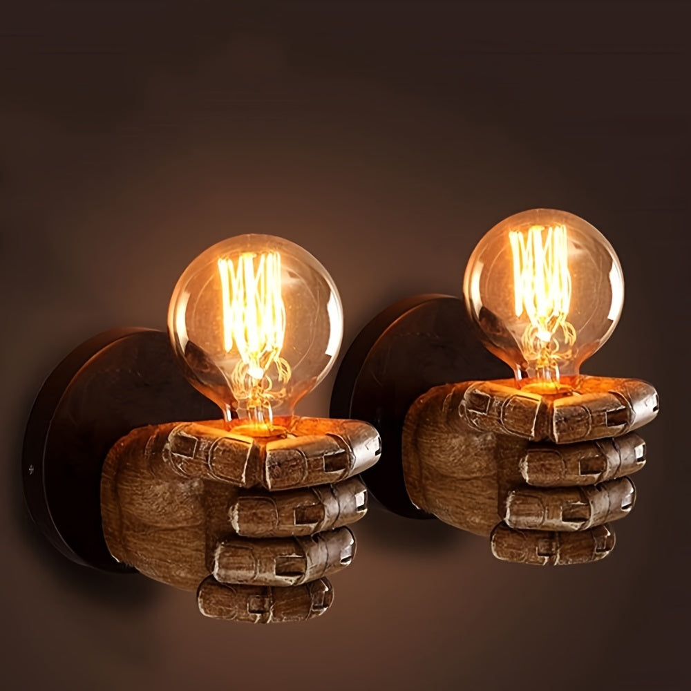 Industrial Hand Wall Lamp | Resin Wall Sconce