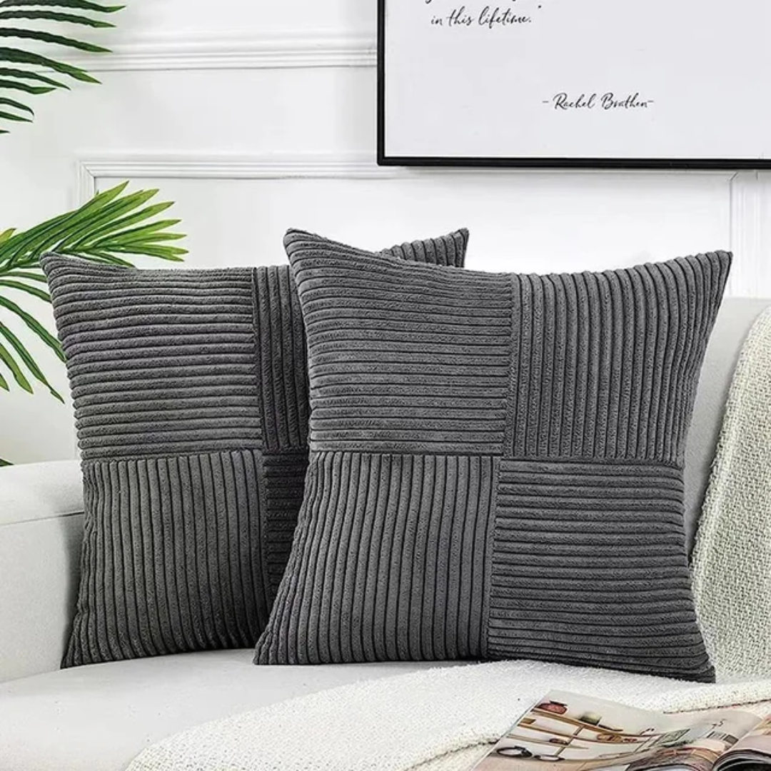 Corduroy Cushion Covers | Striped Throw Pillow Covers