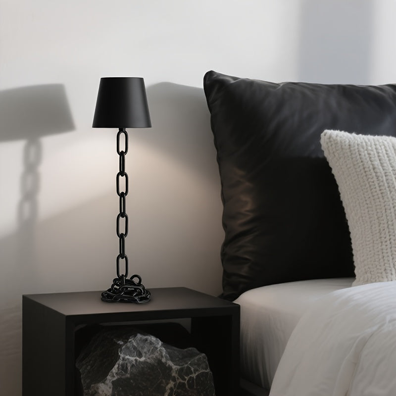 Modern Chain-Link Table Lamp | Rechargeable LED Light