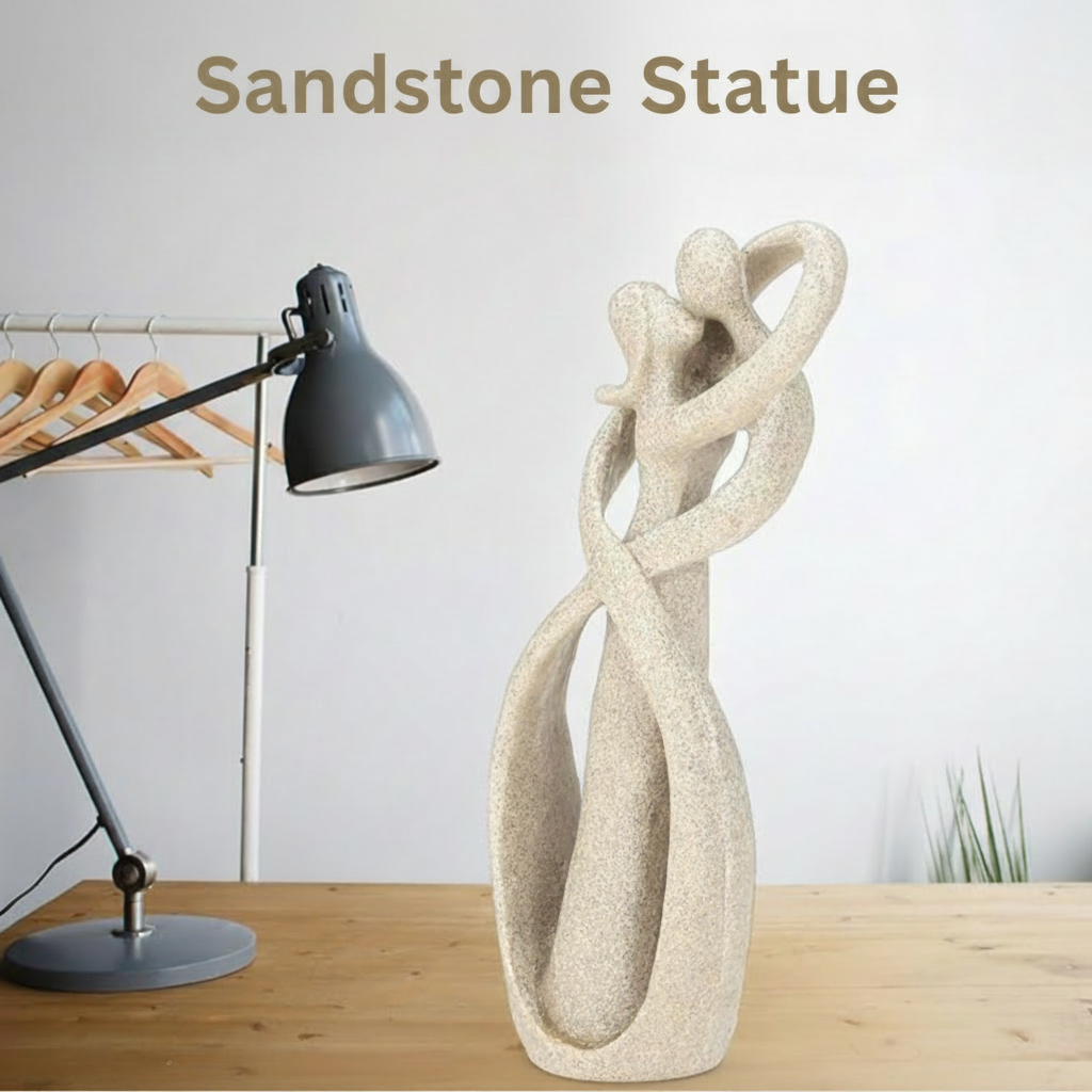 Abstract Resin Couple Sculpture