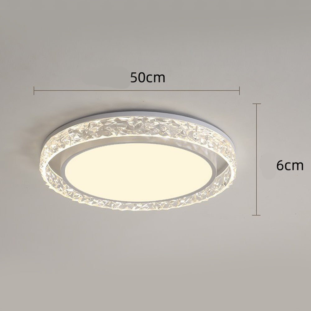Crystal Halo LED Ceiling Light | Dimmable Flush Mount