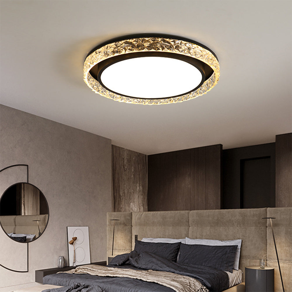 Crystal Halo LED Ceiling Light | Dimmable Flush Mount