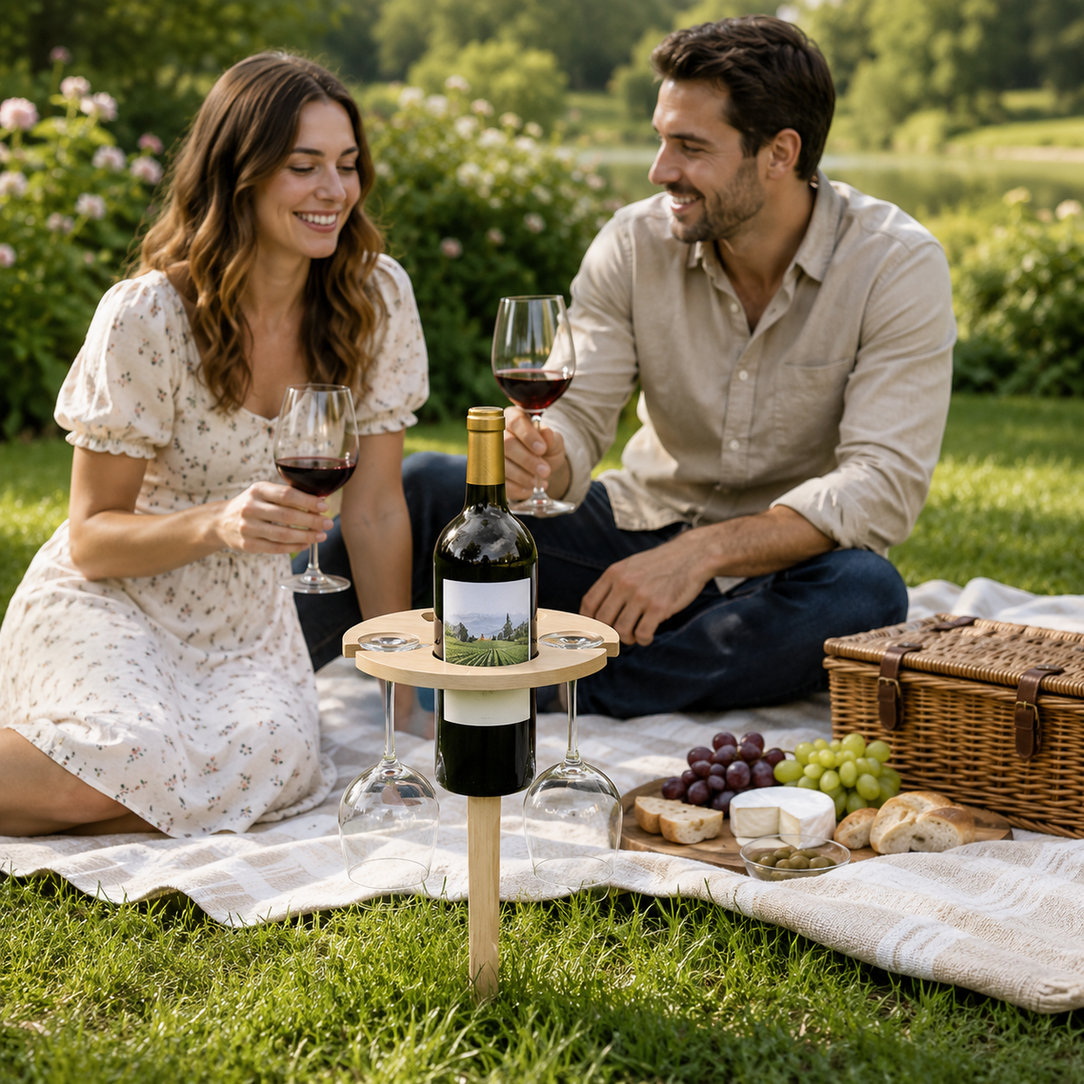 Foldable Picnic Wine Table