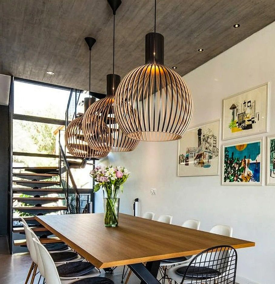 Handcrafted Wooden Pendant Light | Scandinavian Design