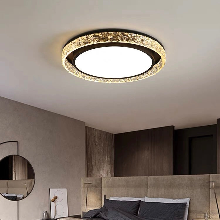 Crystal Halo LED Ceiling Light | Dimmable Flush Mount