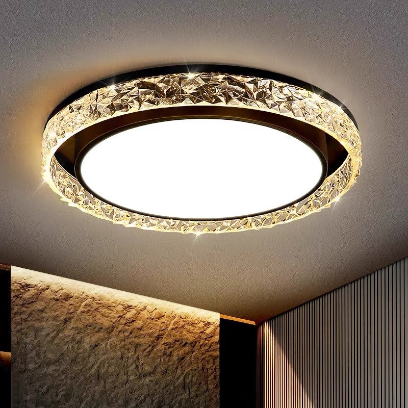 Crystal Halo LED Ceiling Light | Dimmable Flush Mount