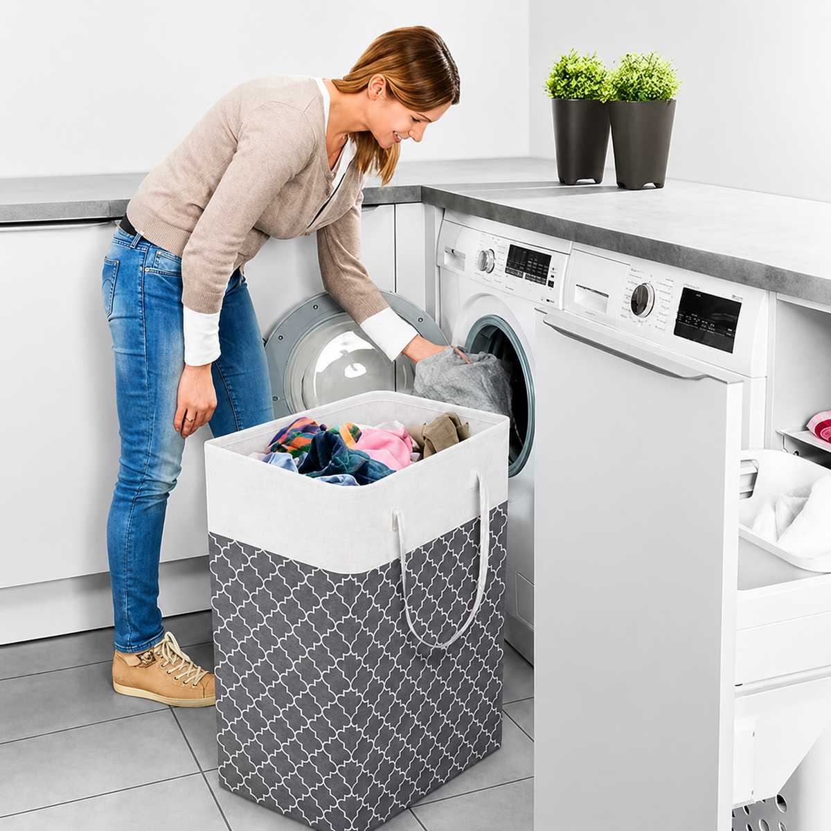 Lauva 75L Waterproof Foldable Laundry Basket