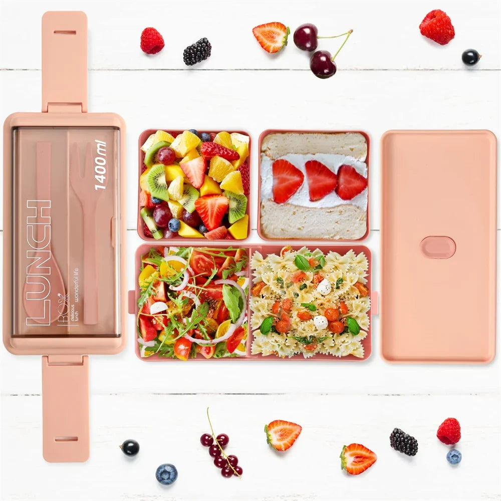 1400ml Double Layer Bento Box
