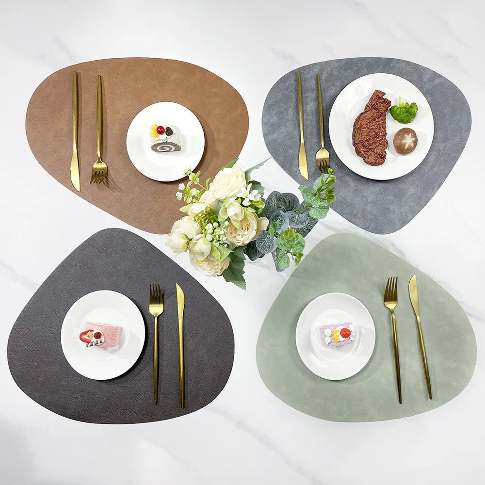 NordicDrop Double-Sided Faux Leather Placemats