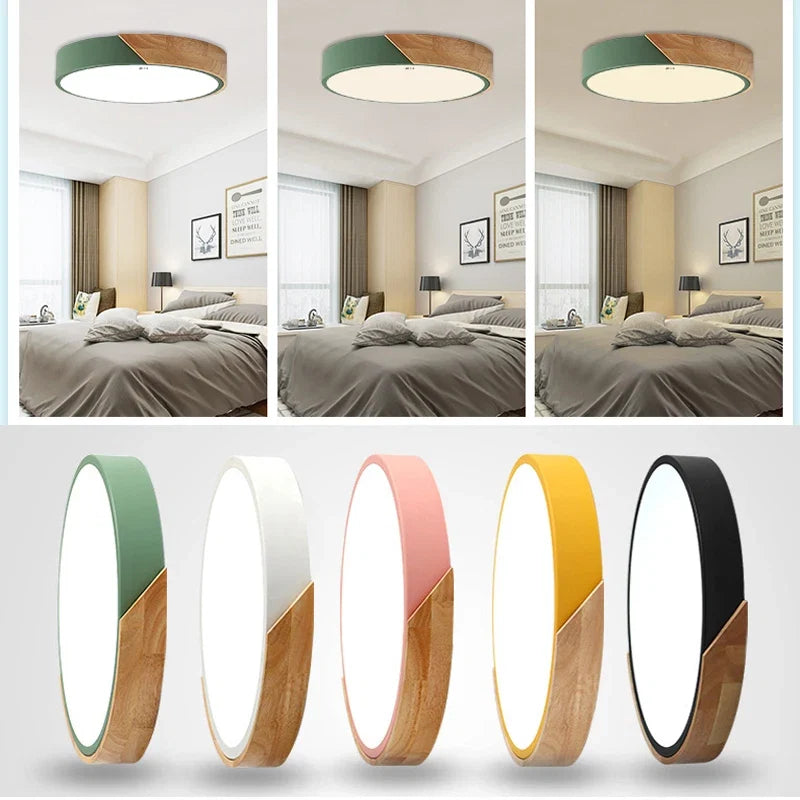 LED Ceiling Light | Nordic Wooden Design