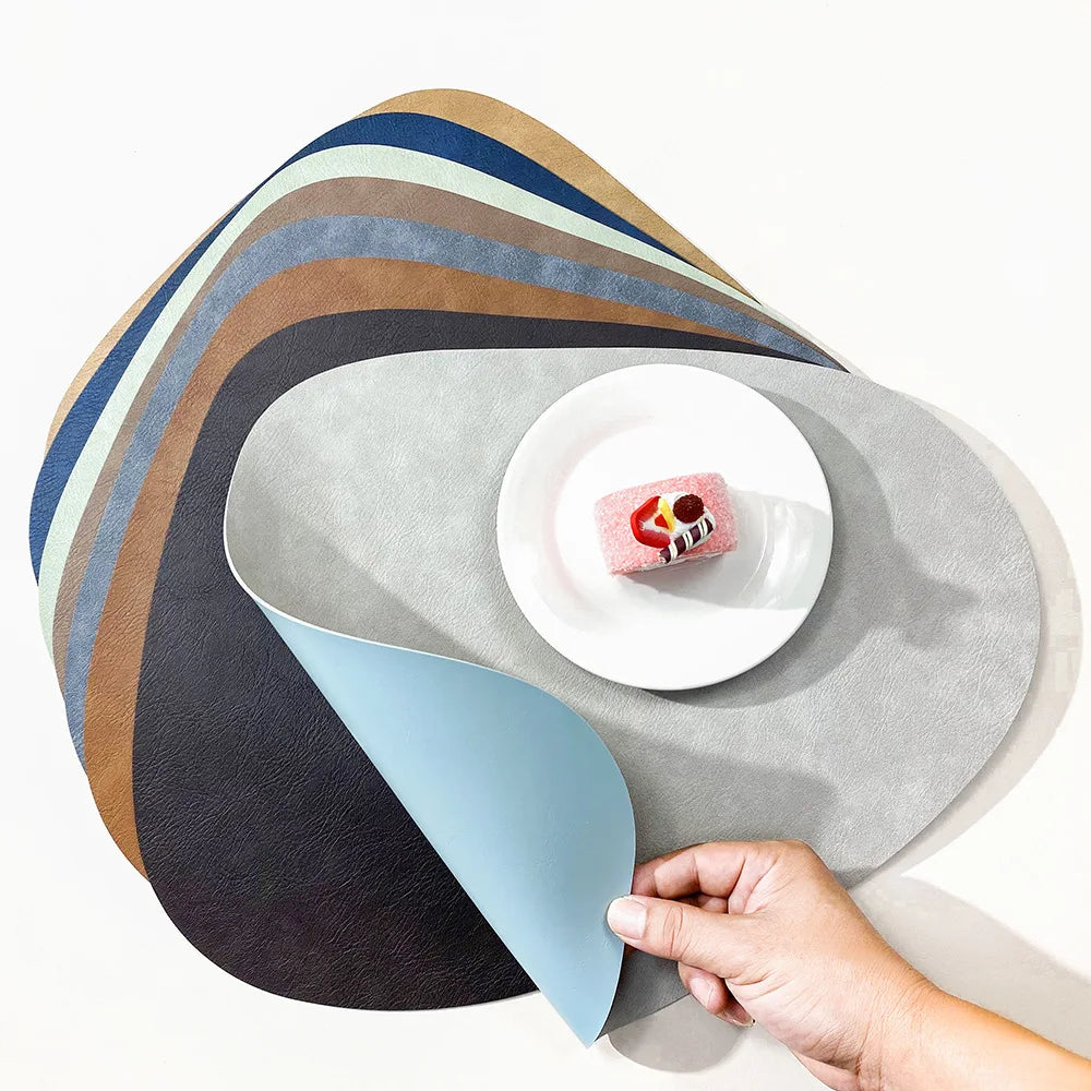 NordicDrop Double-Sided Faux Leather Placemats
