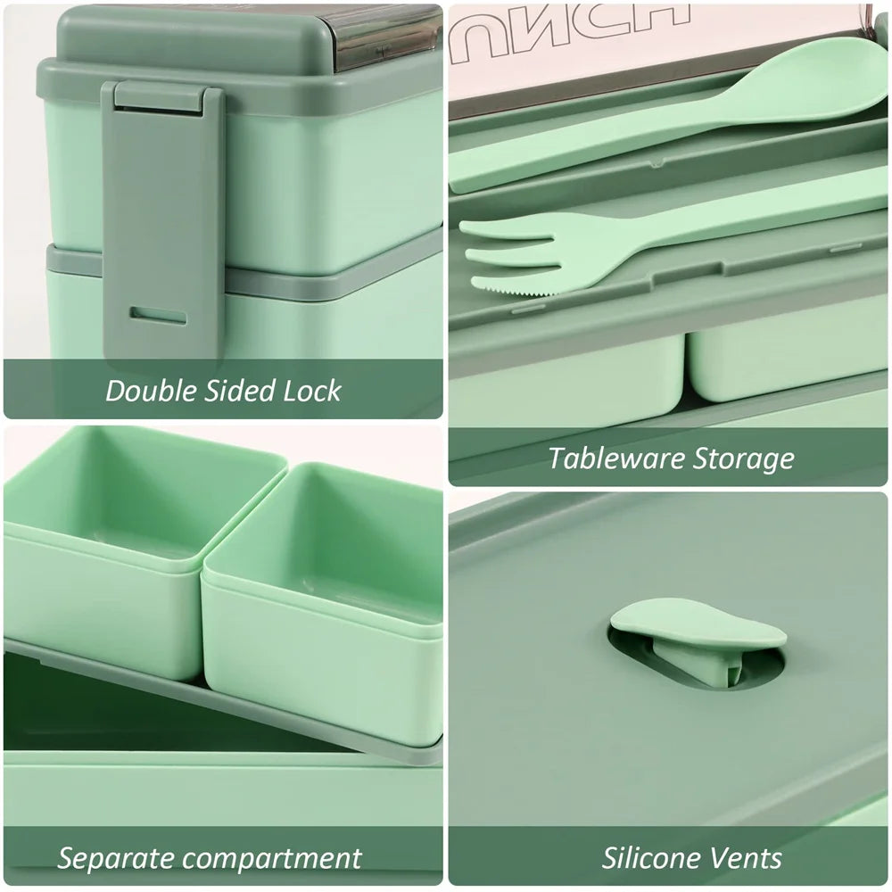 1400ml Double Layer Bento Box