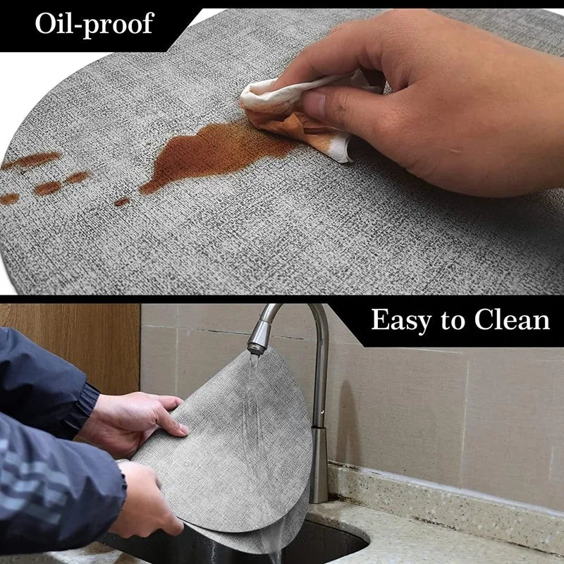 LinoMat | Oval Faux Leather Placemats