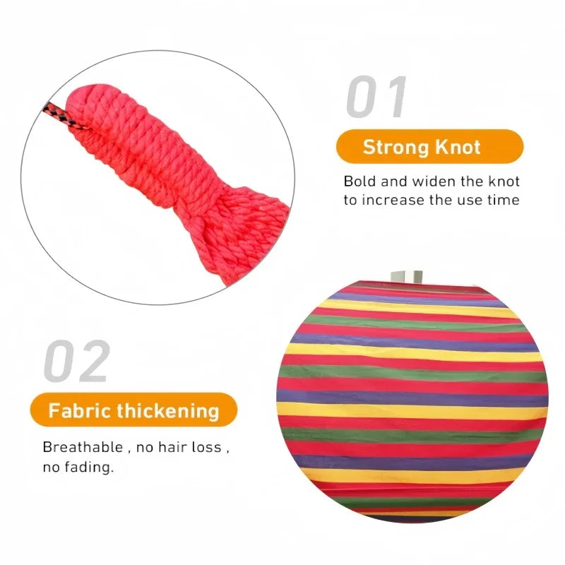 Canvas Hammock | Striped Double Swing Bed