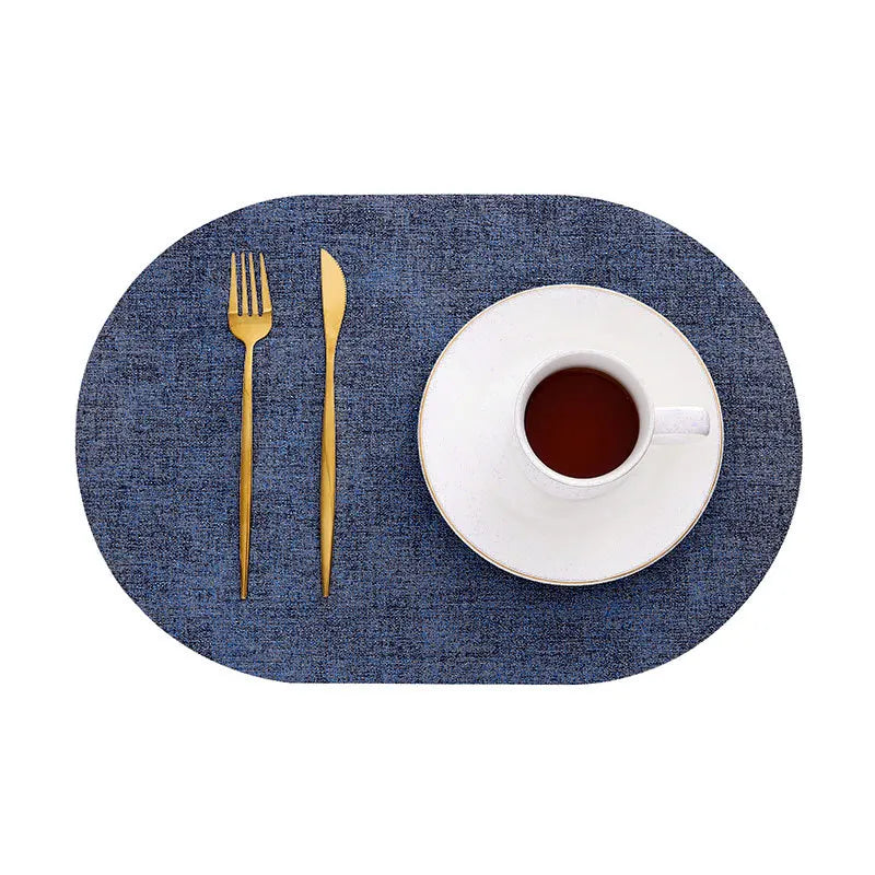 LinoMat | Oval Faux Leather Placemats