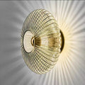 Nordic Vintage Glass Wall Sconce | Round Disc Light