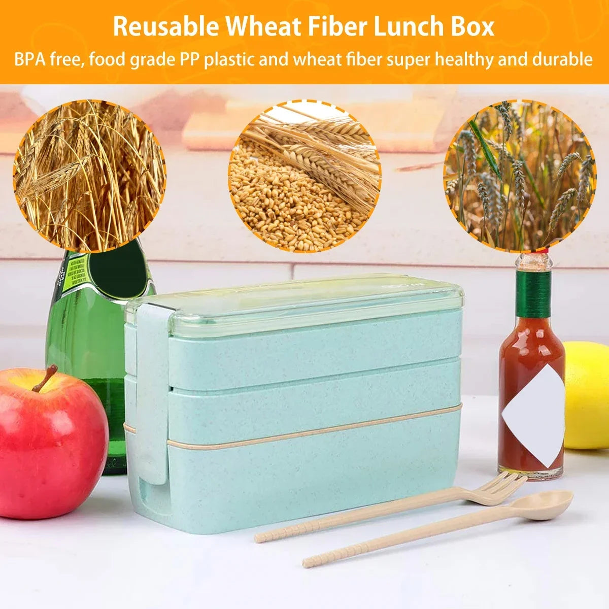 EcoStack 3-Tier Bento Lunch Box