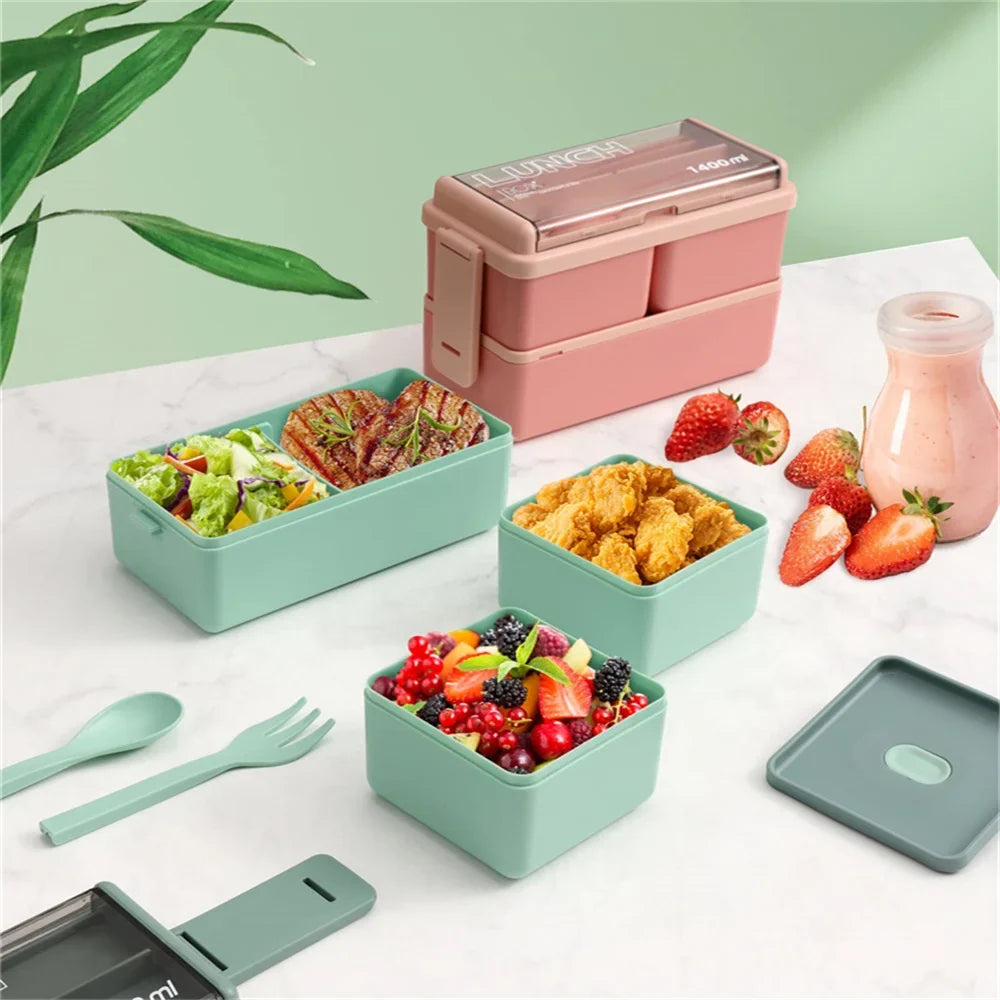 1400ml Double Layer Bento Box