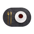 LinoMat | Oval Faux Leather Placemats