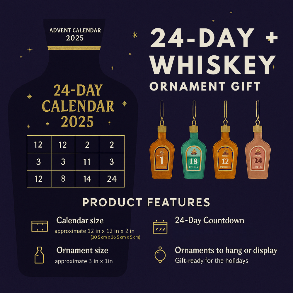 Whiskey Advent Calendar 2025 Decorative Countdown Gift for Adults 1
