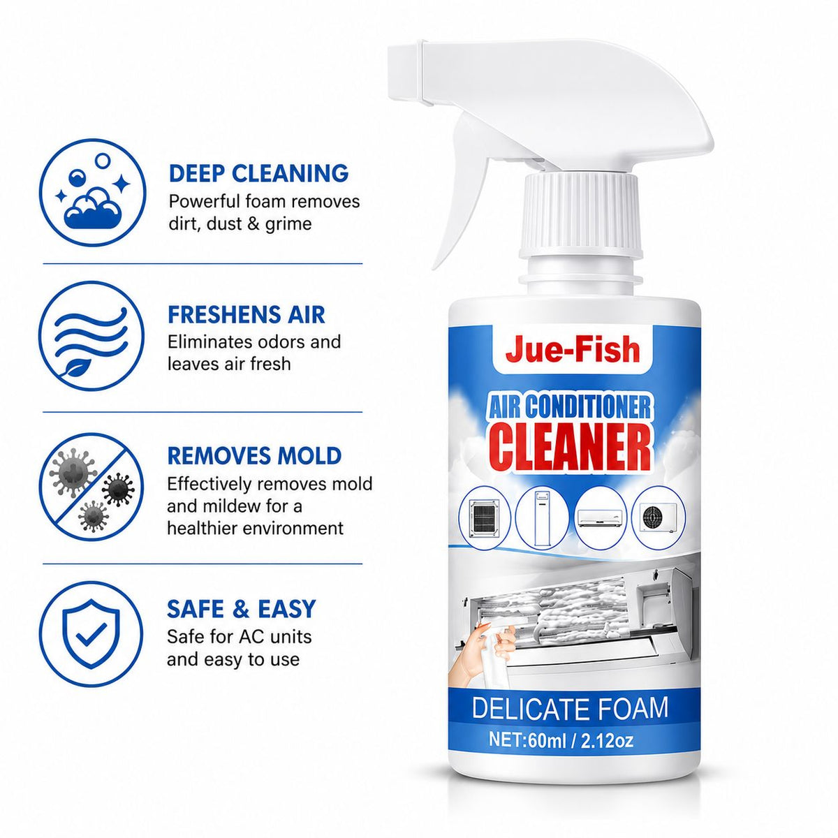 Air Conditioner Cleaner Foam Spray bottle