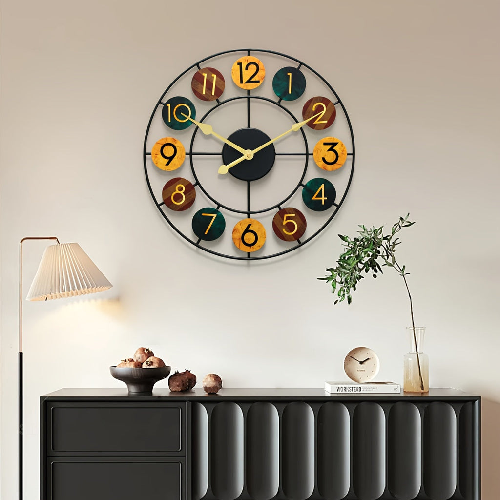 Colourful Metal Wall Clock