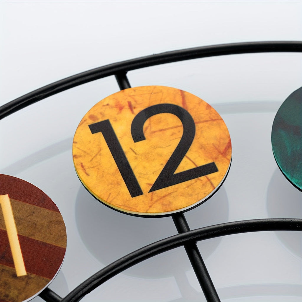 Colourful Metal Wall Clock