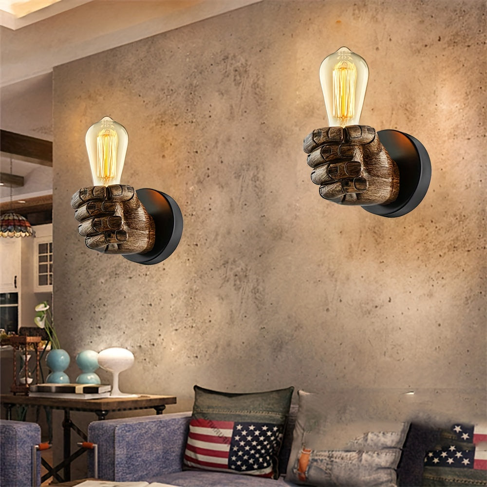Industrial Hand Wall Lamp | Resin Wall Sconce
