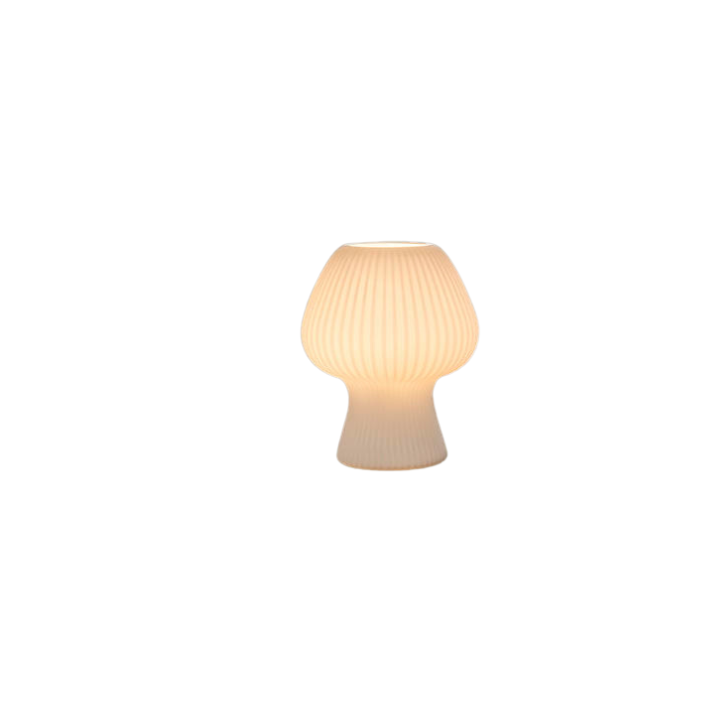 Vintage Ribbed Glass Table Lamp