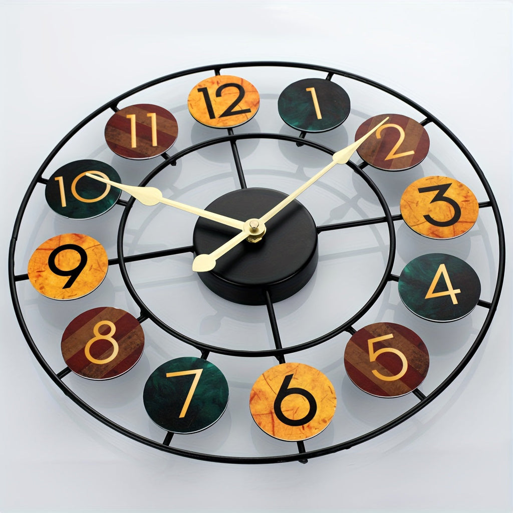 Colourful Metal Wall Clock