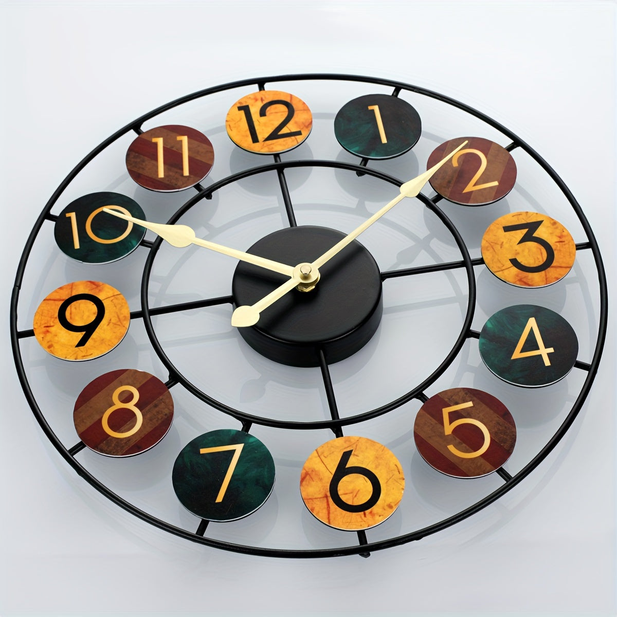 Colourful Metal Wall Clock