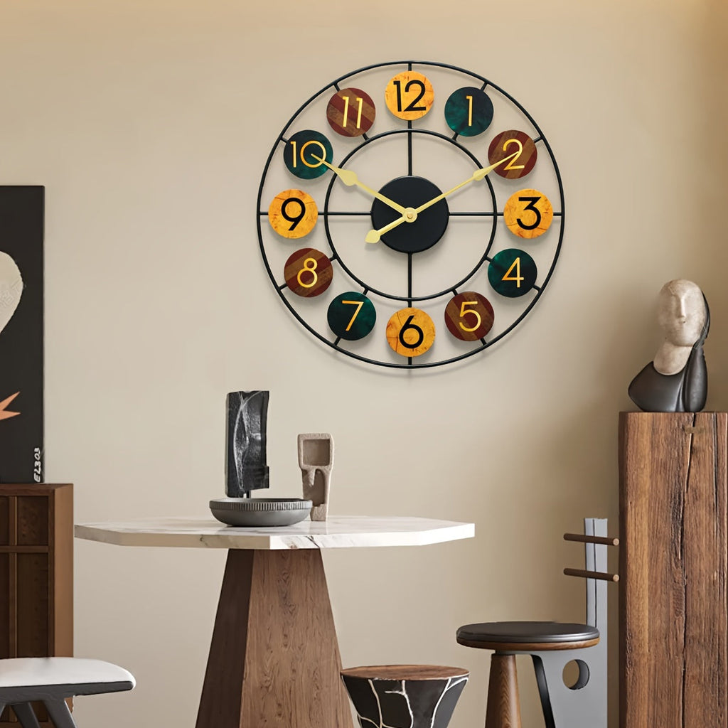 Colourful Metal Wall Clock