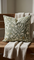 Sage Green Embroidered Pillow
