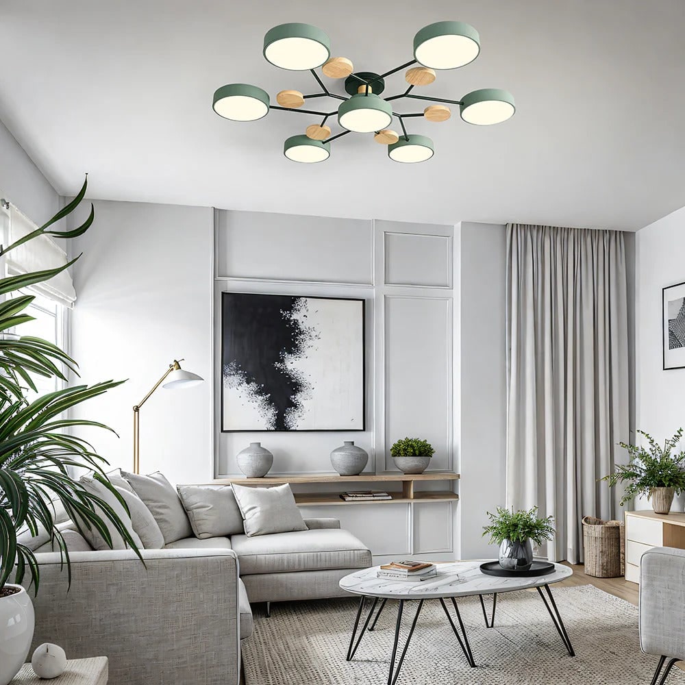 Semi Flush Ceiling Light LED Chandelier